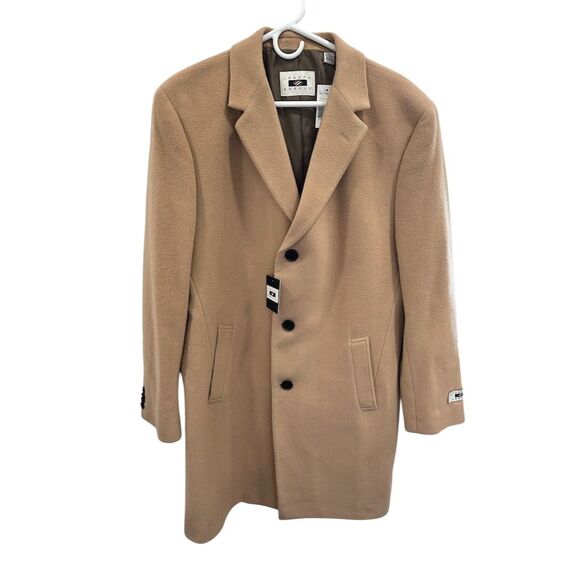 Joseph Abboud Men's Camel 3/4 Wool Blend Overcoat Size 42L‎ Big & Tall Formal - Picture 1 of 7